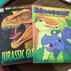 Jumbo dinosaur coloring book craft